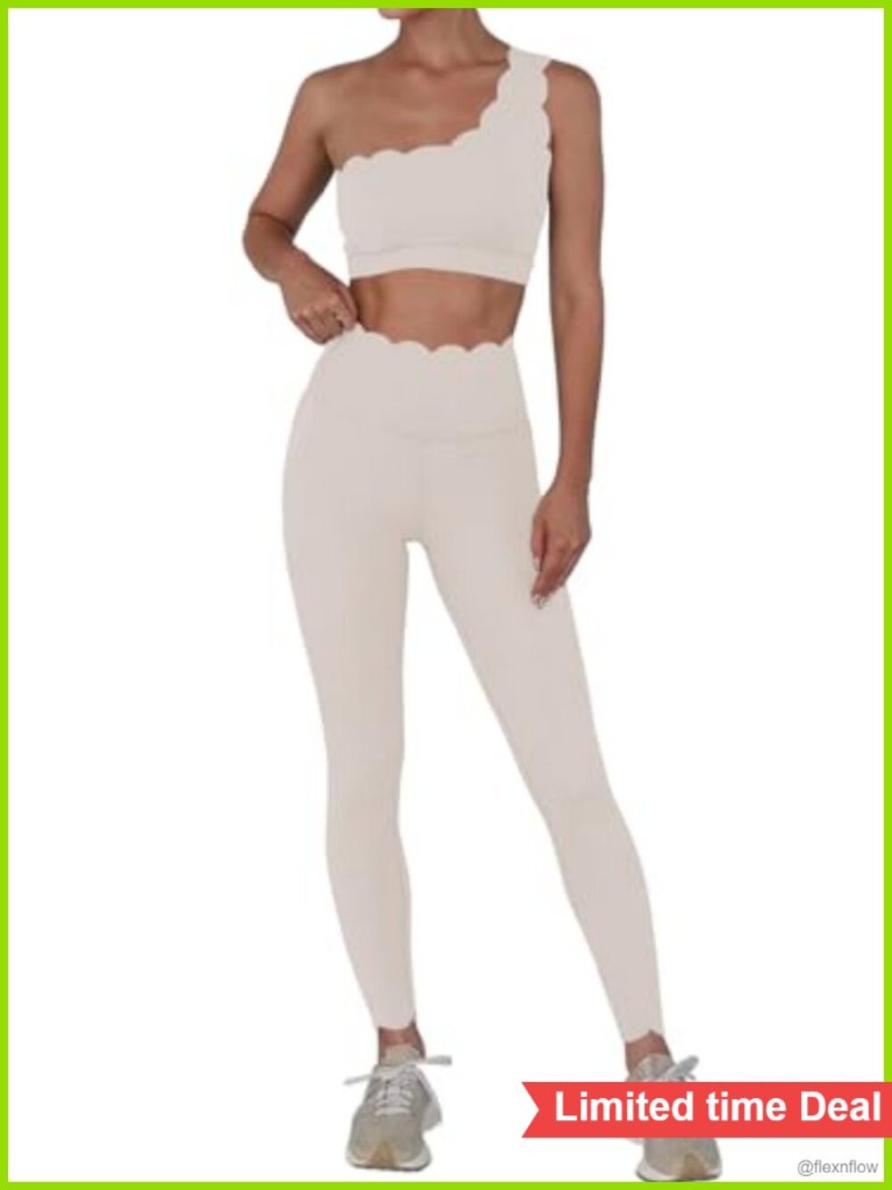 Women's 2-Piece Workout Set High Waisted Leggings & One Shoulder Sports Bra